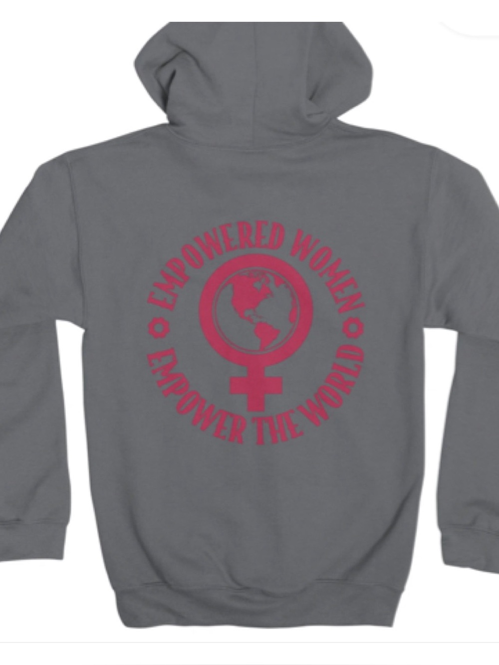 Threadless Zip Up Hooded Sweatshirt Hoodie. Unisex XL WOMAN EMPOWERED Back!